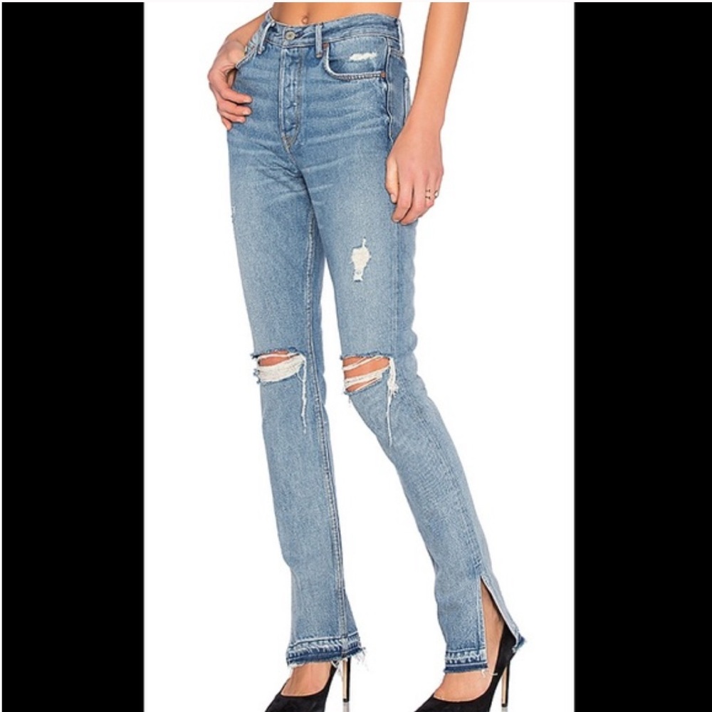 GRLFRND High Rise Blue Jeans